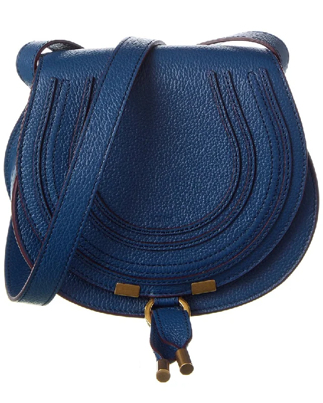 Handle bags with reinforced stitching for durability -Chloé Marcie Small Leather Saddle Bag