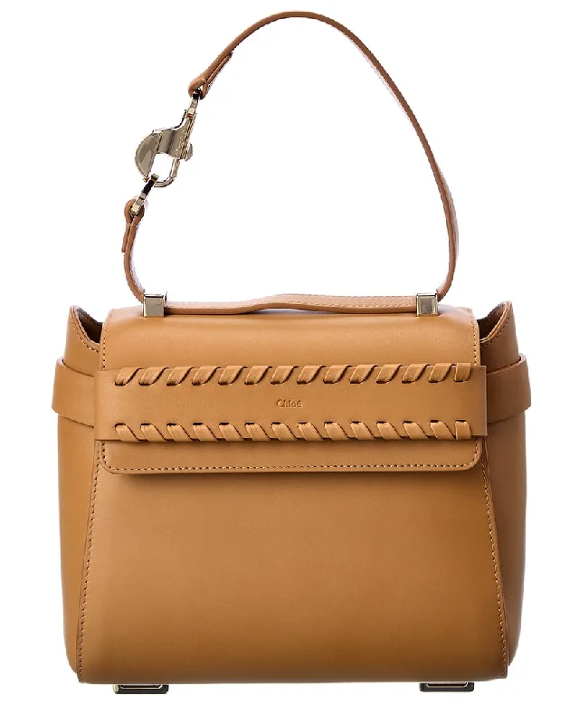 Durable handle bags for heavy-duty everyday use -Chloé Nacha Leather Shoulder Bag