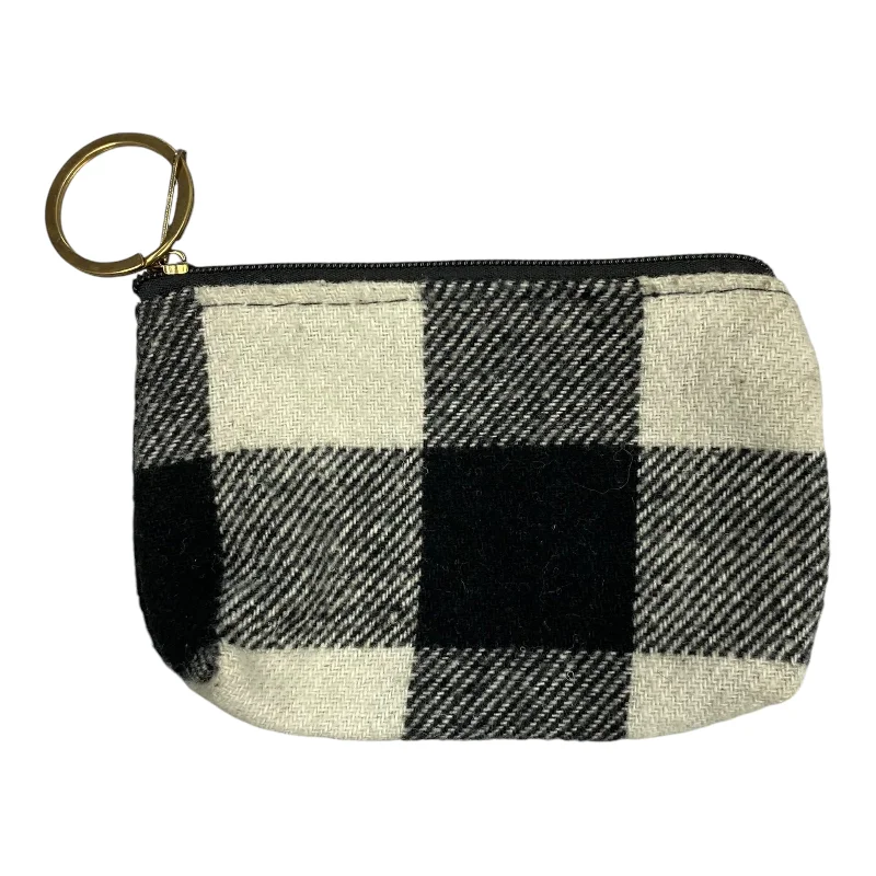 Handle bags with hidden pockets for security -Coin Purse By Cme In Black & Cream, Size:Small