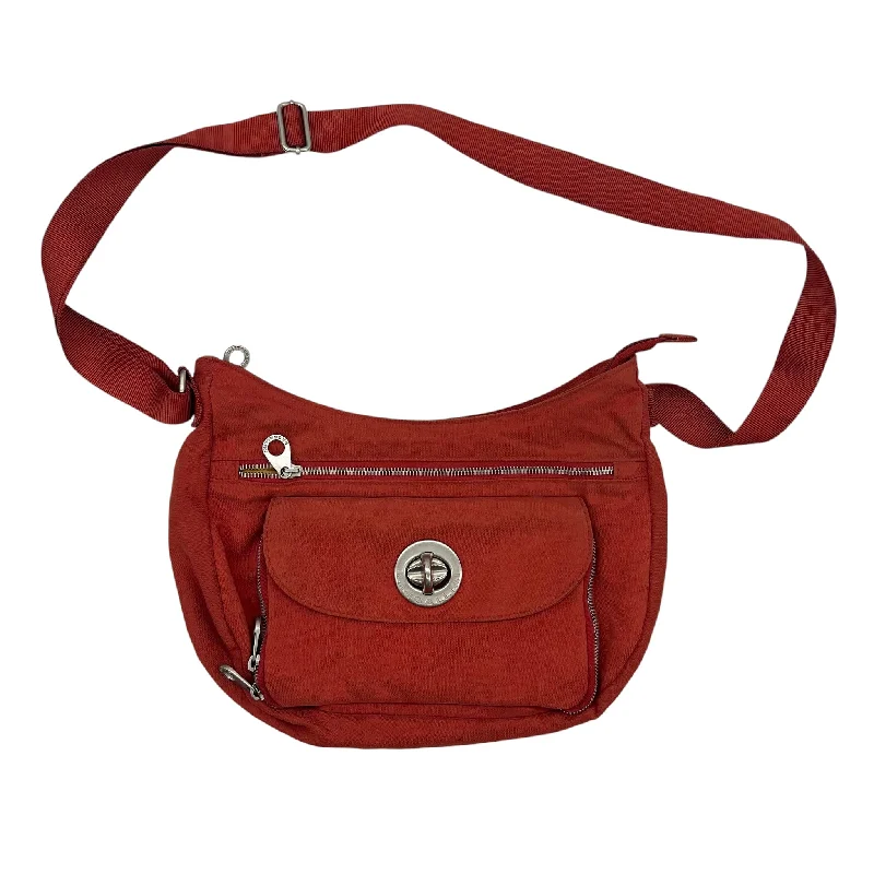 Handle bags with seasonal prints for holidays -Crossbody By Baggallini In Orange, Size:Large