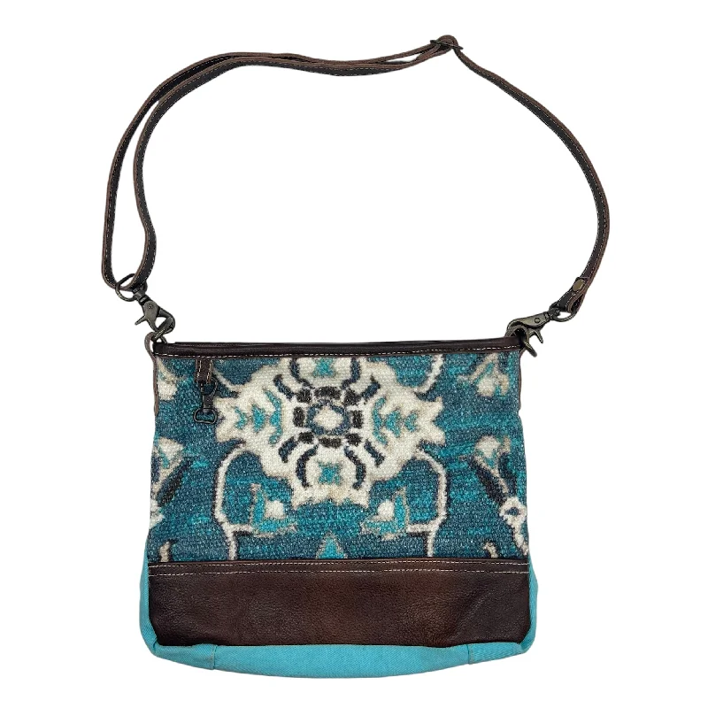 Handle bags with compact designs for portability -Crossbody By Myra In Blue, Size:Large