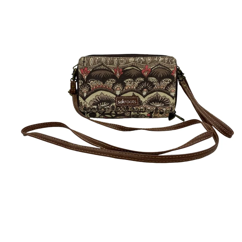 Handle bags with soft leather for luxury -Crossbody By Sakroots In Brown & Cream, Size:Small