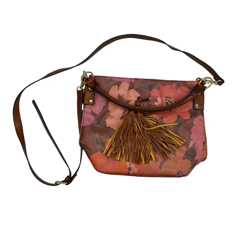 Small handle bags perfect for quick trips -Crossbody By The Pioneer Woman In Brown & Pink, Size:Small