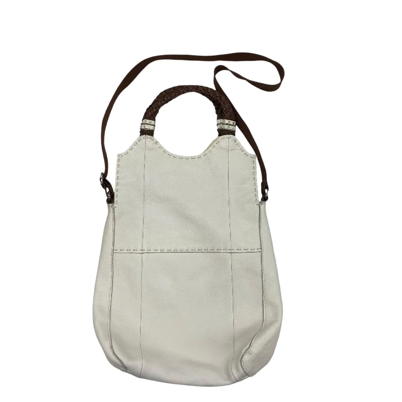 Handle bags with laptop sleeves for work -Crossbody By The Sak In Brown & Cream, Size:Large