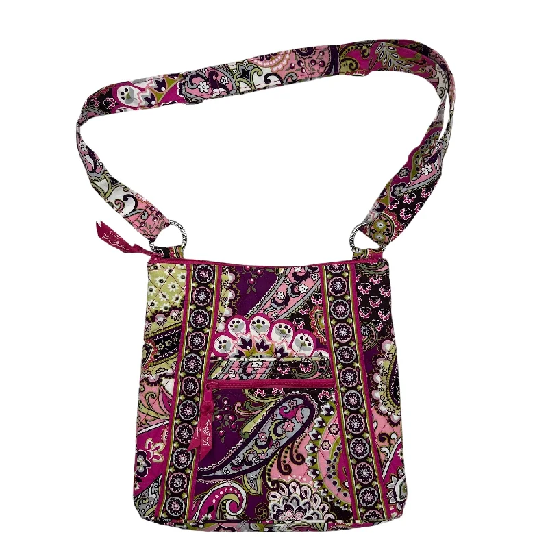 Handle bags with suede accents for texture -Crossbody By Vera Bradley In Pink & Purple, Size:Medium