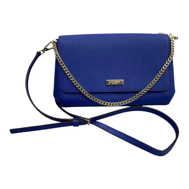 Handle bags with bold stripes for trendiness -Crossbody Designer By Kate Spade In Blue, Size:Medium