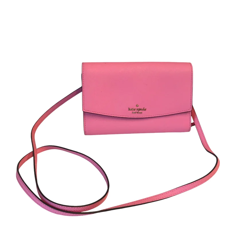 Handle bags with spacious pockets for travel -Crossbody Designer By Kate Spade In Pink, Size:Large