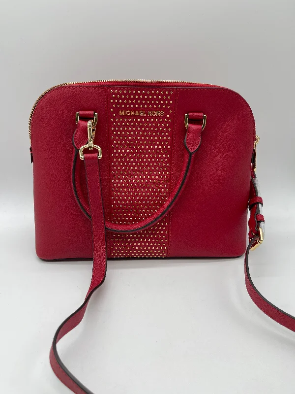 Handle bags with subtle embroidery for detail -Crossbody Designer By Michael Kors, Size: Small