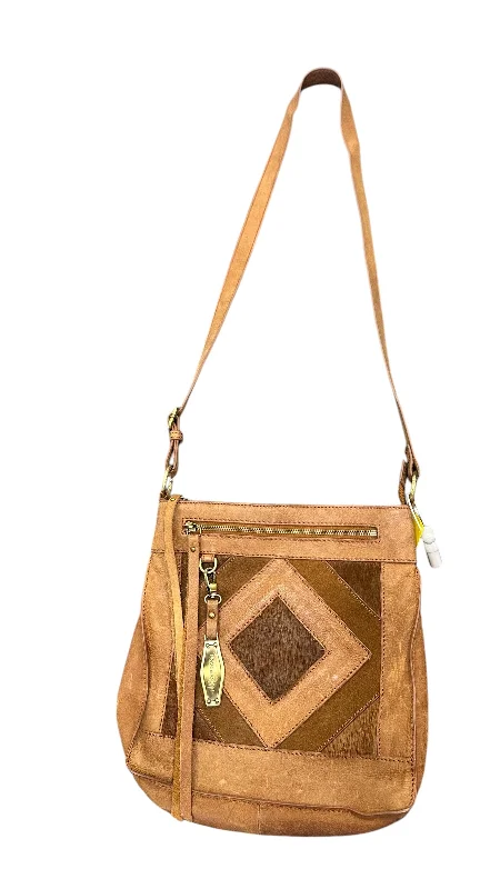 Handle bags with elegant gold-tone hardware -Crossbody Leather By Lucky Brand, Size: Medium