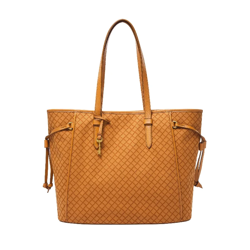 Handle bags with playful patterns for fun -Fossil Women's Charli Polyurethane Tote