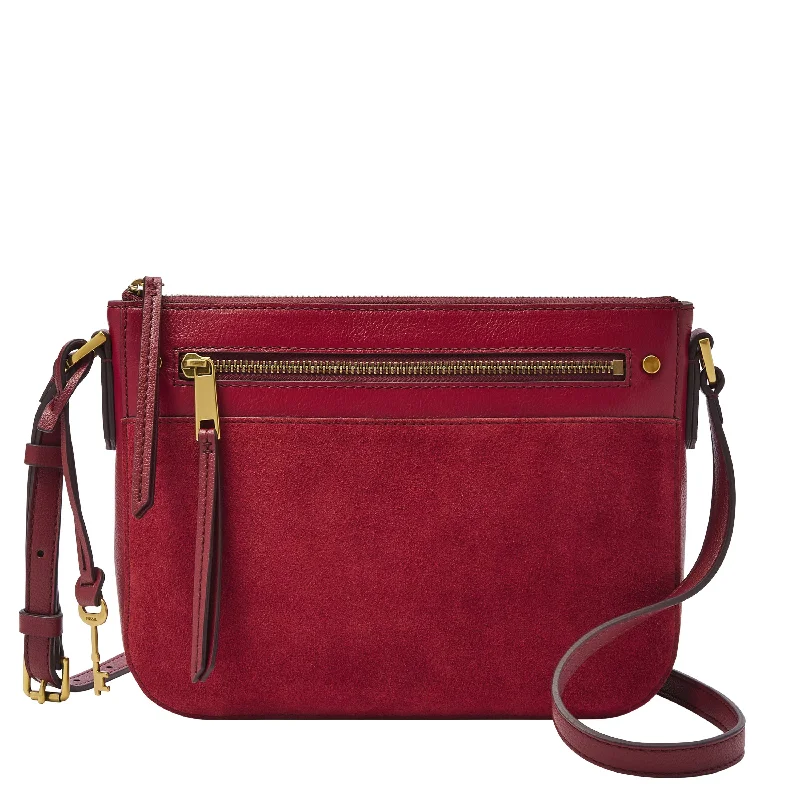 Handle bags with structured shapes for class -Fossil Women's Farrah Eco Leather Crossbody