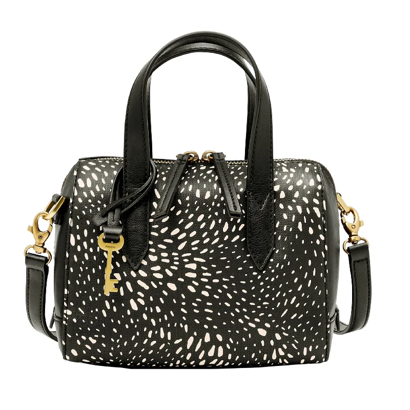 Waterproof handle bags ideal for rainy weather -Fossil Women's Sydney Printed Polyurethane Satchel