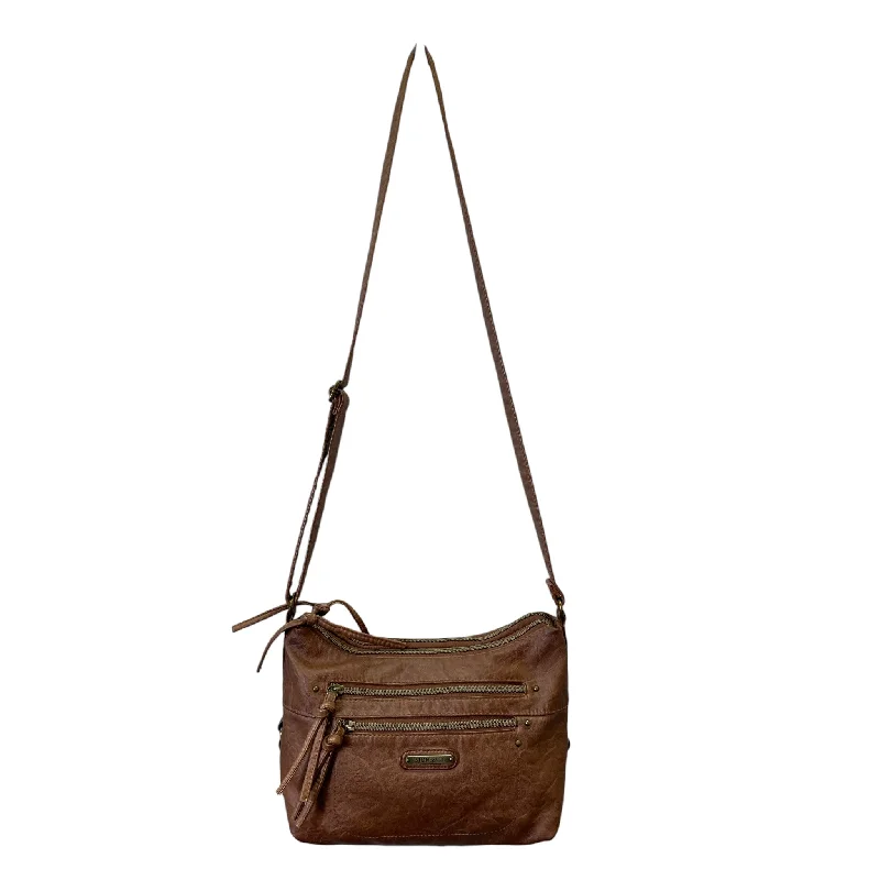 Handle bags with minimalist sleek silhouettes -Handbag By Stone Mountain In Brown, Size:Medium