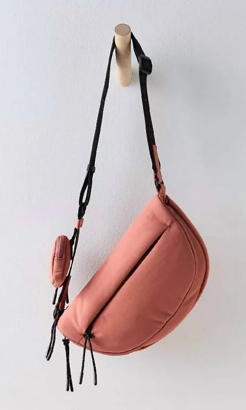 Handle bags with sleek black for elegance -Hit The Trails Sling Bag In Rose Dust