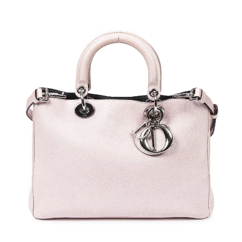 Handle bags with neutral leather for elegance -Large Soft Lady Dior