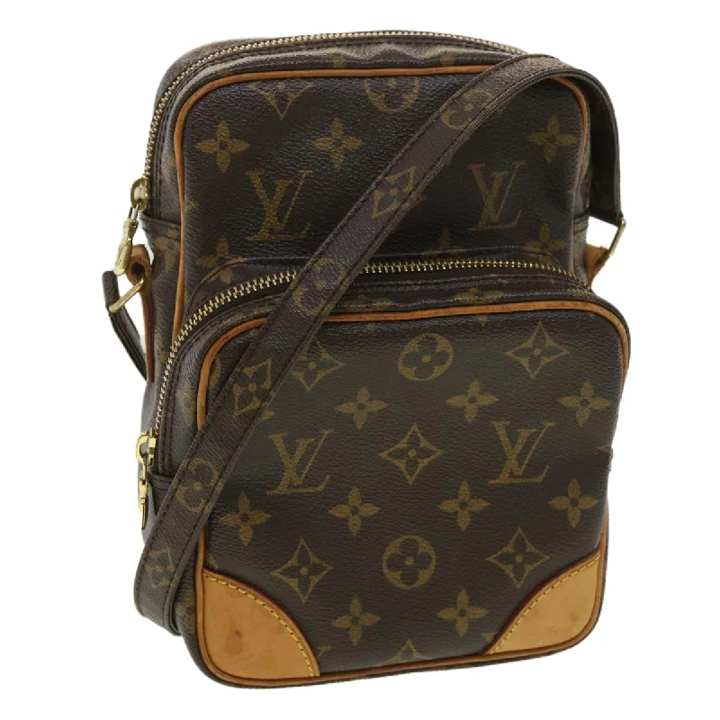 Large handle bags with spacious interior compartments -Louis Vuitton Amazone  Canvas Shoulder Bag (Pre-Owned)