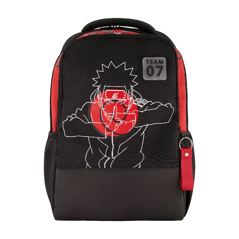 Handle bags with suede accents for texture -NARUTO TEAM 7 BACKPACK