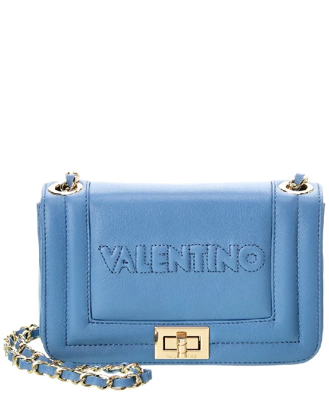 Handle bags with hidden pockets for security -Valentino by Mario Valentino Beatriz Embossed Leather Shoulder Bag