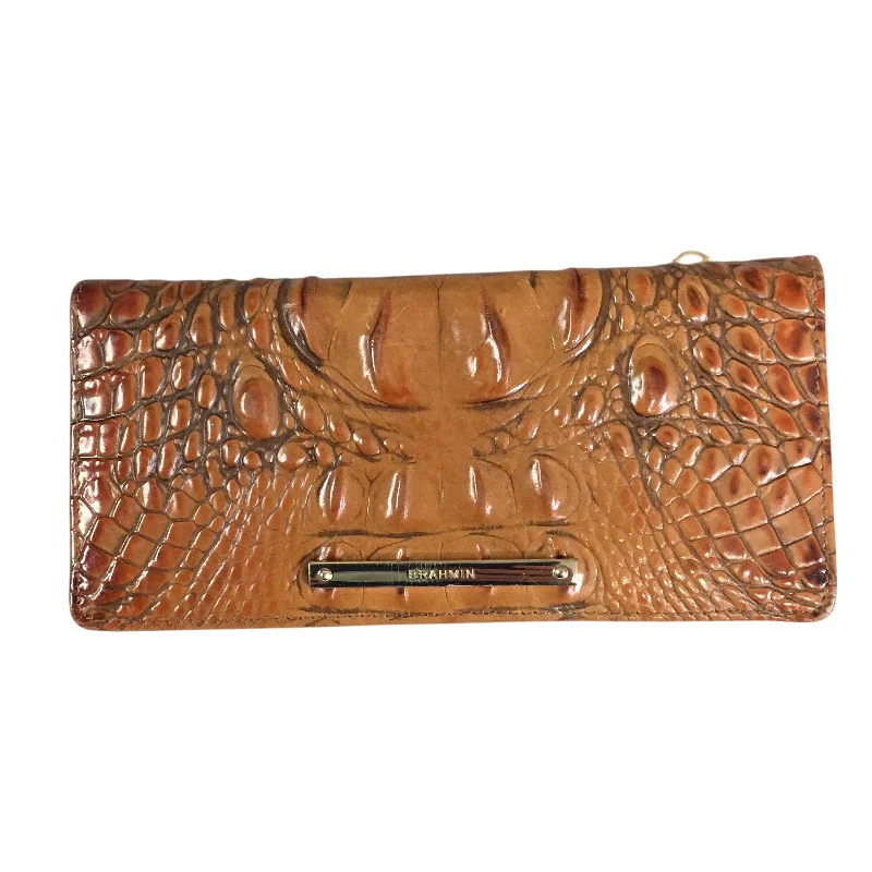 Handle bags with abstract art for uniqueness -Wallet Designer By Brahmin, Size: Medium