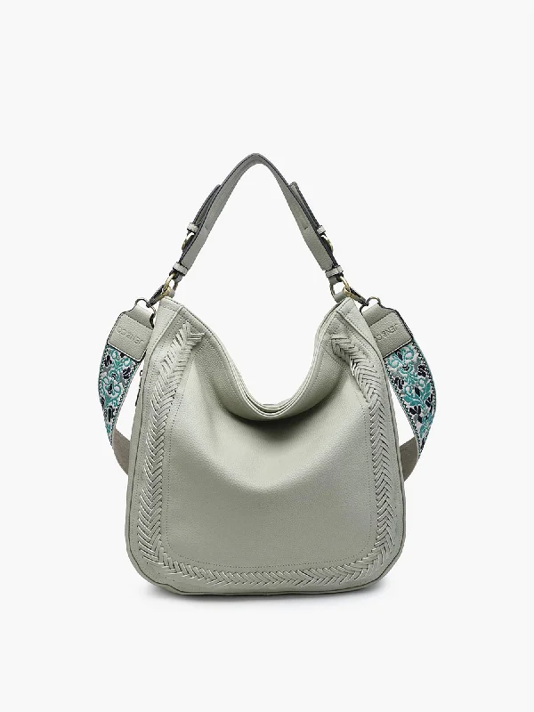 Handle bags with pastel colors for softness -Women's Aris Whipstitch Hobo Bag In Light Sage